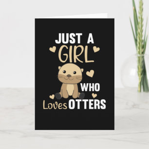 Bara en flicka som Kärlek Otters sötar Otter Kort
