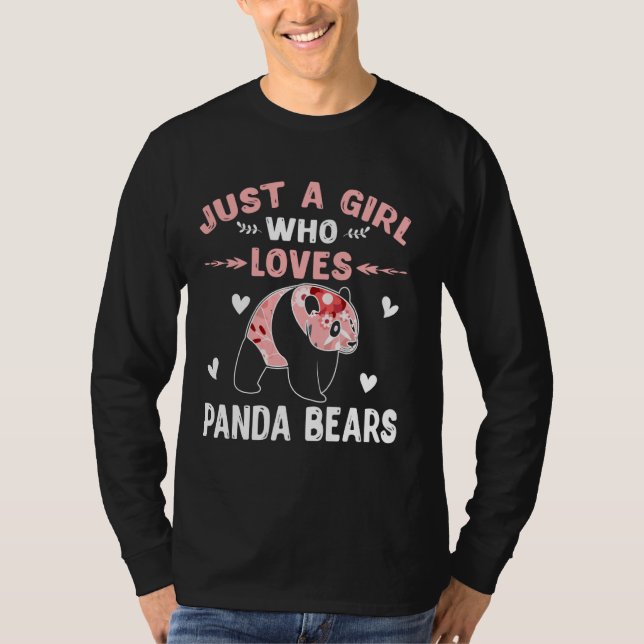 Bara en flicka som Kärlek Panda föder Coola Animal T Shirt (Framsida)