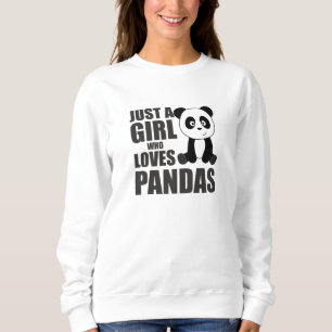 Bara en flicka som Kärlek Pandabas Cute Animals Vi T Shirt