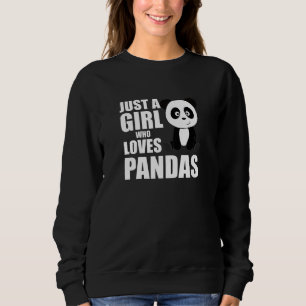 Bara en flicka som Kärlek Pandabas Cute Animals Vi T Shirt