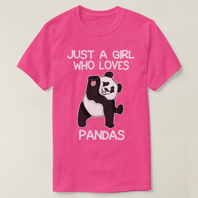 Bara en flicka som Kärlek Pandas 1 T Shirt (Design framsida)