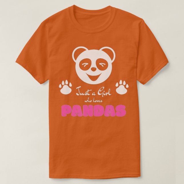 Bara en flicka som Kärlek Pandas Cute Panda (21) T Shirt (Design framsida)
