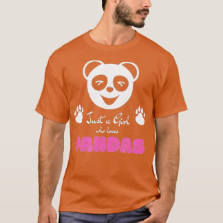 Bara en flicka som Kärlek Pandas Cute Panda (21) T Shirt