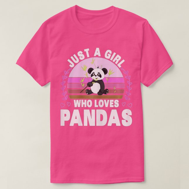 Bara en flicka som Kärlek Pandas - Cute Panda (2) T Shirt (Design framsida)