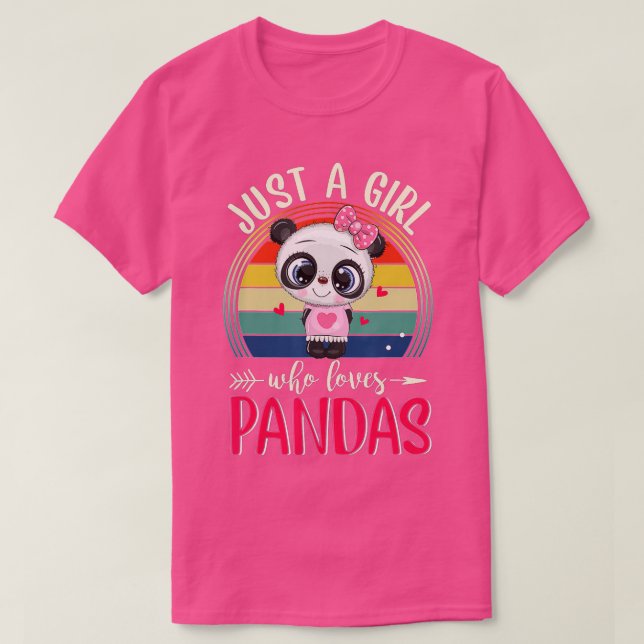 Bara en flicka som Kärlek Pandas Cute Panda (4) T Shirt (Design framsida)