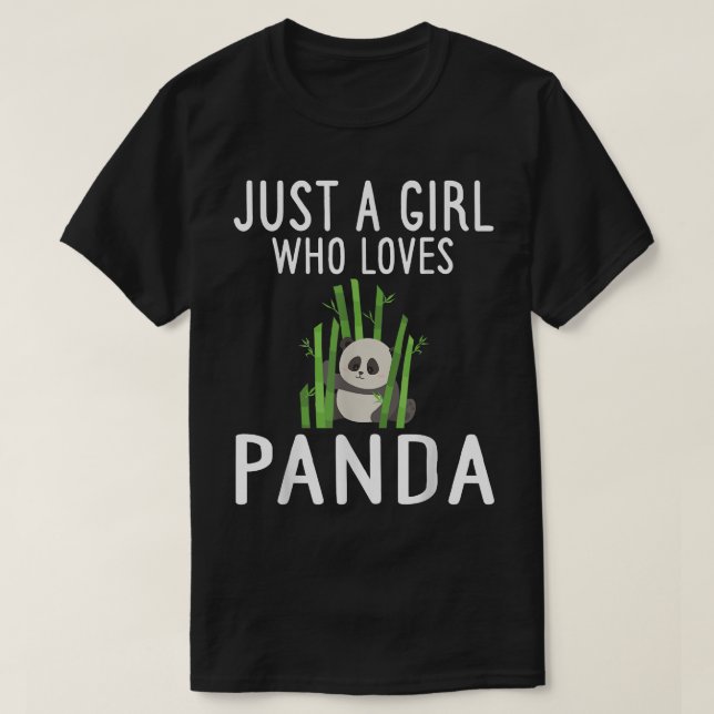 Bara en flicka som Kärlek Pandas Cute Panda Bear Z T Shirt (Design framsida)