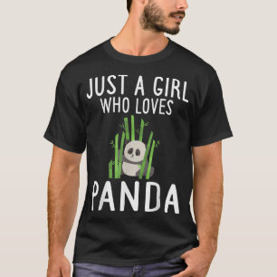 Bara en flicka som Kärlek Pandas Cute Panda Bear Z T Shirt