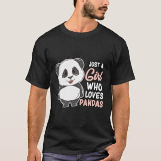 Bara en flicka som Kärlek Pandas Cute Panda Girl T Shirt