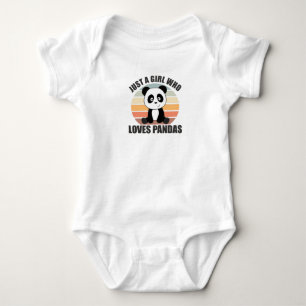 Bara en flicka som Kärlek Pandas Cute Panda Vintag T Shirt