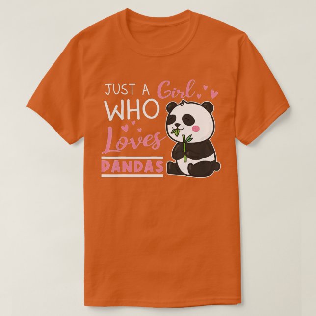 Bara en flicka som Kärlek Pandas Cute Pandas (2) T Shirt (Design framsida)