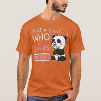 Bara en flicka som Kärlek Pandas Cute Pandas (2) T Shirt