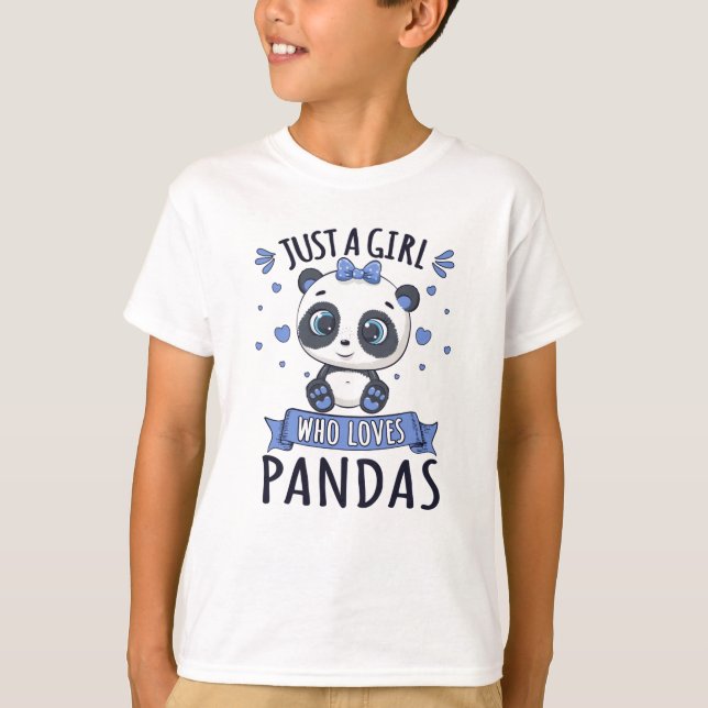 Bara en flicka som Kärlek Pandas djurövergift T Shirt (Framsida)