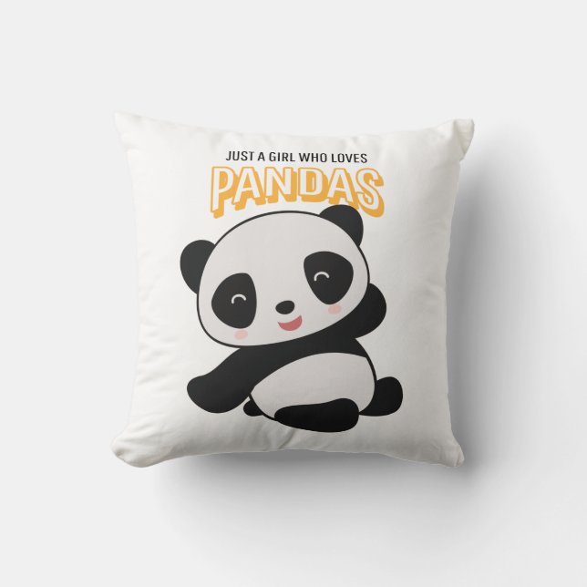 Bara en flicka som Kärlek Pandas Kudde (Framsida)