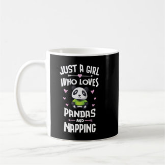 Bara en flicka som Kärlek Pandas och Napping Gift Kaffemugg