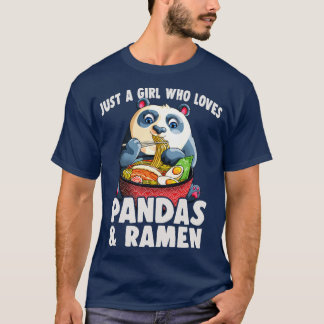Bara en flicka som Kärlek Pandas och Ramen Kawaii T Shirt