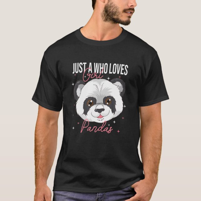 Bara en flicka som Kärlek Pandas Panda Zookeeper Z T Shirt (Framsida)