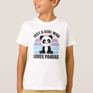 Bara en flicka som Kärlek Pandas Sweet Animals T Shirt