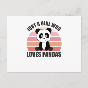 Bara en flicka som Kärlek Pandas Sweet Animals Vykort