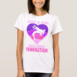 Bara en flicka som Kärlek Pankration Heart Sunset T Shirt