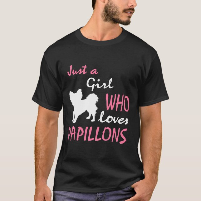 Bara en flicka som Kärlek Papillon Women Papillon T Shirt (Framsida)