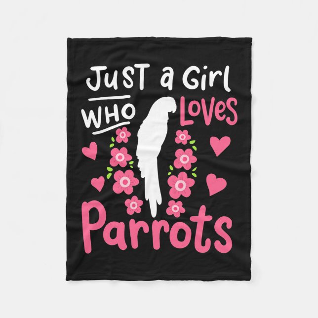 Bara en flicka som Kärlek Parrot Fleecefilt (Framsidan)