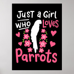Bara en flicka som Kärlek Parrot Poster