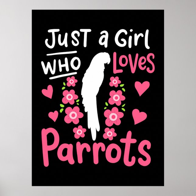 Bara en flicka som Kärlek Parrot Poster (Framsidan)