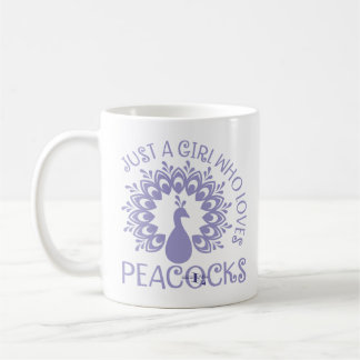 Bara en flicka som Kärlek Peacocks Kaffemugg