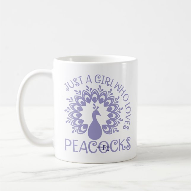 Bara en flicka som Kärlek Peacocks Kaffemugg (Vänster)