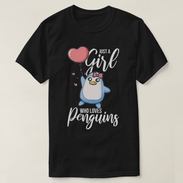 Bara en flicka som Kärlek Penguin T Shirt (Design framsida)