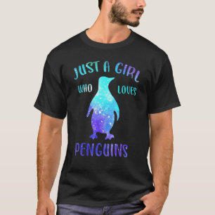 Bara en flicka som Kärlek Penguins Cute Nature Tod T Shirt