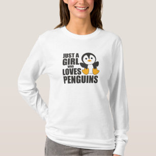 Bara en flicka som Kärlek Penguins - Cute Penguin T Shirt