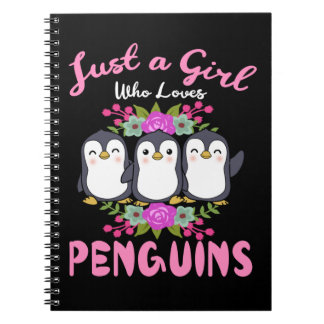 Bara en flicka som Kärlek Penguins Gift Women Peng Anteckningsbok
