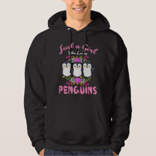 Bara en flicka som Kärlek Penguins Gift Women Peng Hoodie