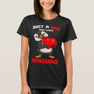 Bara en flicka som kärlek Penguins Kids Girls Peng T Shirt