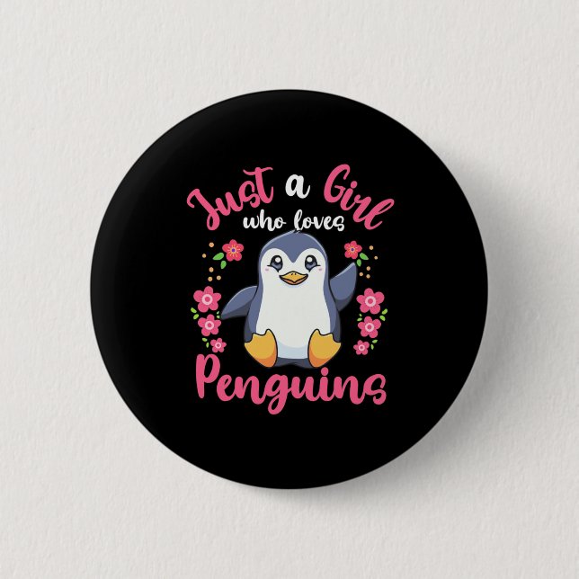 Bara en flicka som Kärlek Penguins Knapp (Framsida)