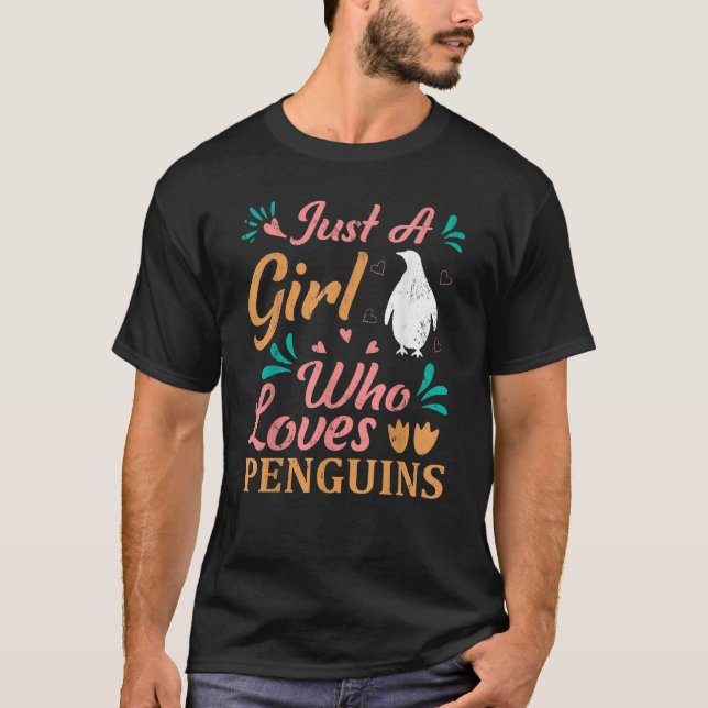 Bara en flicka som Kärlek Penguins Women Penguin Ä T Shirt (Framsida)
