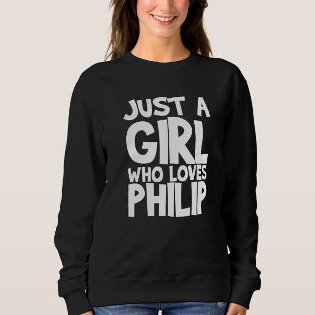 Bara en flicka som Kärlek Philip T Shirt (Framsida)