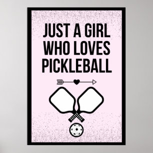 Bara en flicka som Kärlek Pickleball Sporty Coola  Poster