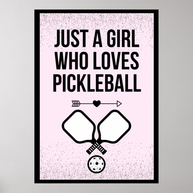 Bara en flicka som Kärlek Pickleball Sporty Coola  Poster (Framsidan)