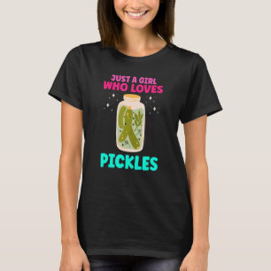 Bara en flicka som Kärlek Pickles Canning Vegan T Shirt