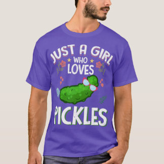 Bara en flicka som Kärlek Pickles Funny Farmer T Shirt