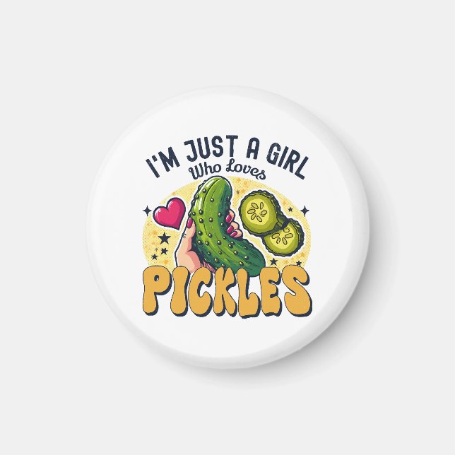 Bara en flicka som Kärlek Pickles - Ljuny Vegan Magnet (Framsidan)