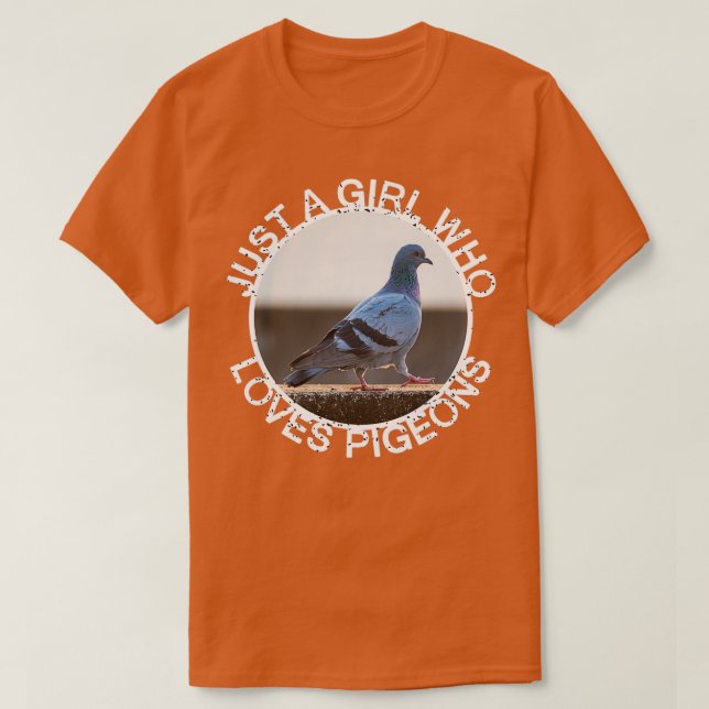 Bara en flicka som Kärlek Pigeons 8 T Shirt (Design framsida)
