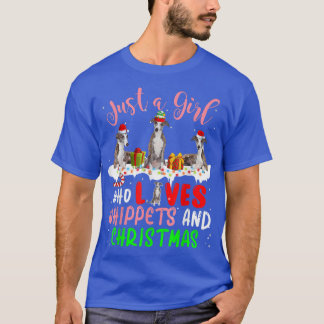 Bara en flicka som Kärlek piper och Julafton Santa T Shirt