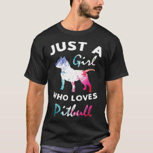 Bara en flicka som Kärlek Pitbull Pitty Pitties Hu T Shirt