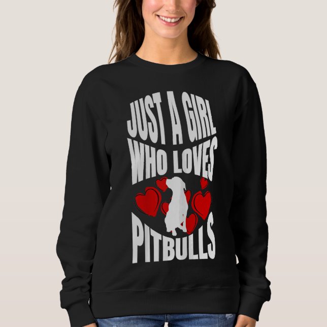 Bara en flicka som Kärlek Pitbulls T Shirt (Framsida)