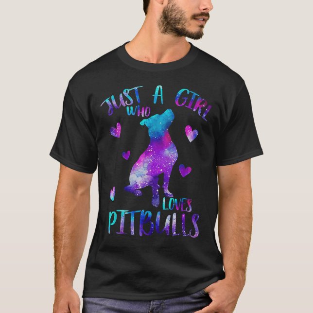 Bara en flicka som Kärlek Pitbulls T Shirt (Framsida)