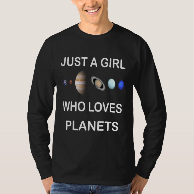 Bara en flicka som Kärlek planeterar solsystemet T Shirt (Framsida)