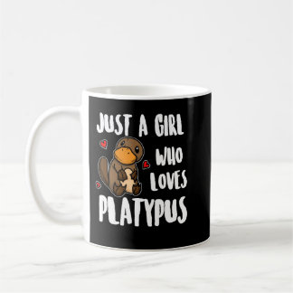 Bara en flicka som Kärlek Platypus Funny Platypus  Kaffemugg
